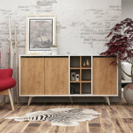 Hanah Home Consola Prava en Roble y Blanco